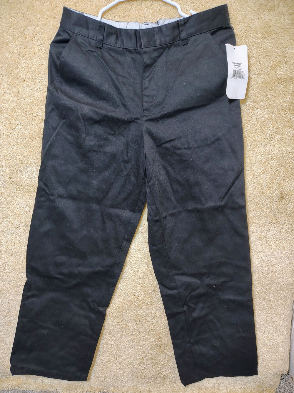 French Toast Black Straight-Leg School Pants